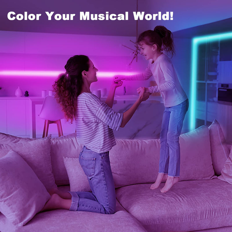 [AUSTRALIA] - dalattin Led Lights for Bedroom 200ft, Smart Led Strip Lights with App Control Remote, RGB LED Light Strips, 24V Led Strip Lights for Room Decoration Party, Festival Decor(2 Rolls of 100ft) 200FT(Bluetooth) 