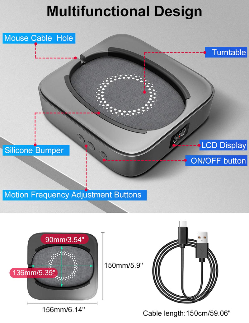 Meatanty Mouse Mover Undetectable, Super-Silent Mouse Jiggler Device Move Randomly, Automatic Wiggler Shaker Giggler, Adjustable Interval Timer, Keep Computer Laptop Active for Office Home Remote Work Mechanical Mouse Jiggler