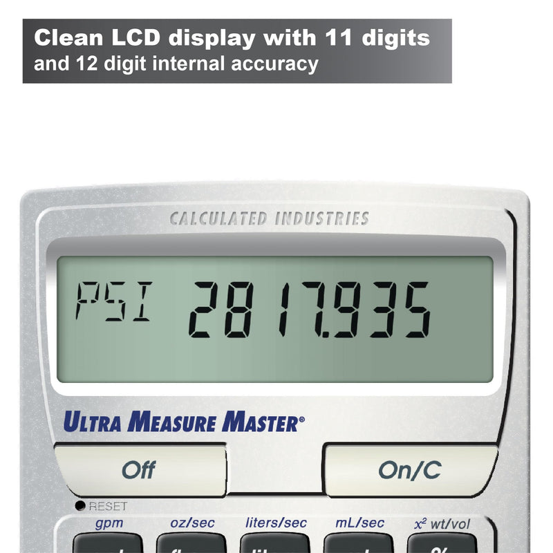 Calculated Industries 8025 Ultra Measure Master Professional Grade U.S. Standard to Metric Conversion Calculator Tool for Engineers, Architects, Builders, Scientists and Students | 60+ Units | Professional Grade, U.S. Standard to Metric Conversion, For...