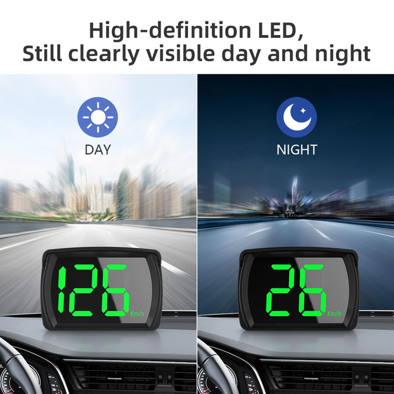 GoolRC Speedometer HUD, Heads-Up Display Digital Speedometer GPS Speed Meter MPH/KMH, Head Up Display for All Cars, USB Cable Plug & Play Large Screen High-definition Display