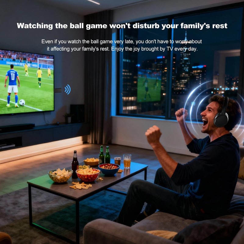 Wireless Headphones for TV Watching, Over Ear TV Headphones Wireless with USB Transmitter, Plug & Play, No Audio Delay, Louder and Clearer for Seniors | Wireless with USB Transmitter, Plug & Play, Over Ear TV Headphones, No Audio Delay, Louder and Clea...