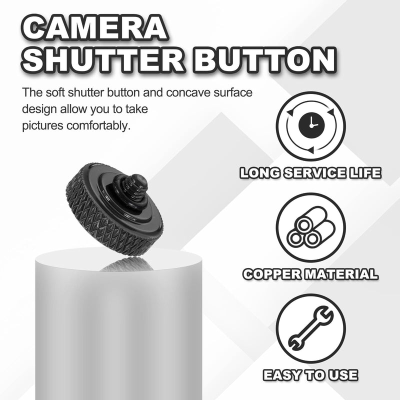 [AUSTRALIA] - PATIKIL Camera Shutter Button, 4 Pack 12mm Concave Surface Shutter Release Buttons Pure Copper Camera Button for Nikon for Fujifilm for Leica DSLR/SLR, Matte Black 