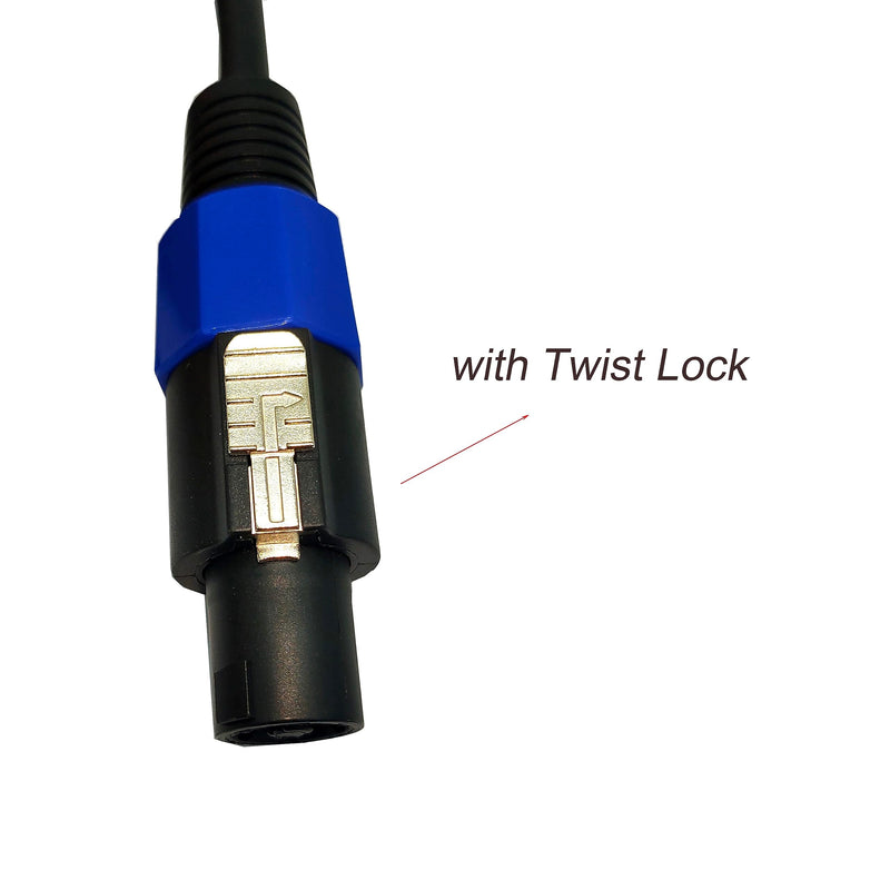 [AUSTRALIA] - 1.8M/6Feet 18AWG Speakon Male to Female Extension Cable with Twist Lock for DJ PA Stage Loudspeaker Amplifier Audio Jack Speaker Cable 1.8M/6Feet 