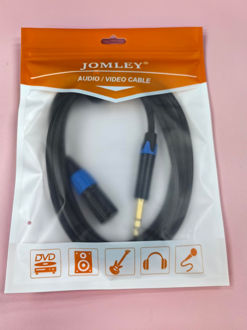 1/4 to XLR Cable, 1/4 inch (6.35 mm) TRS to XLR Male Stereo Balanced Quarter-inch TRS Nylon Braid Interconnect Cord Patch Cable - 15ft 15 feet