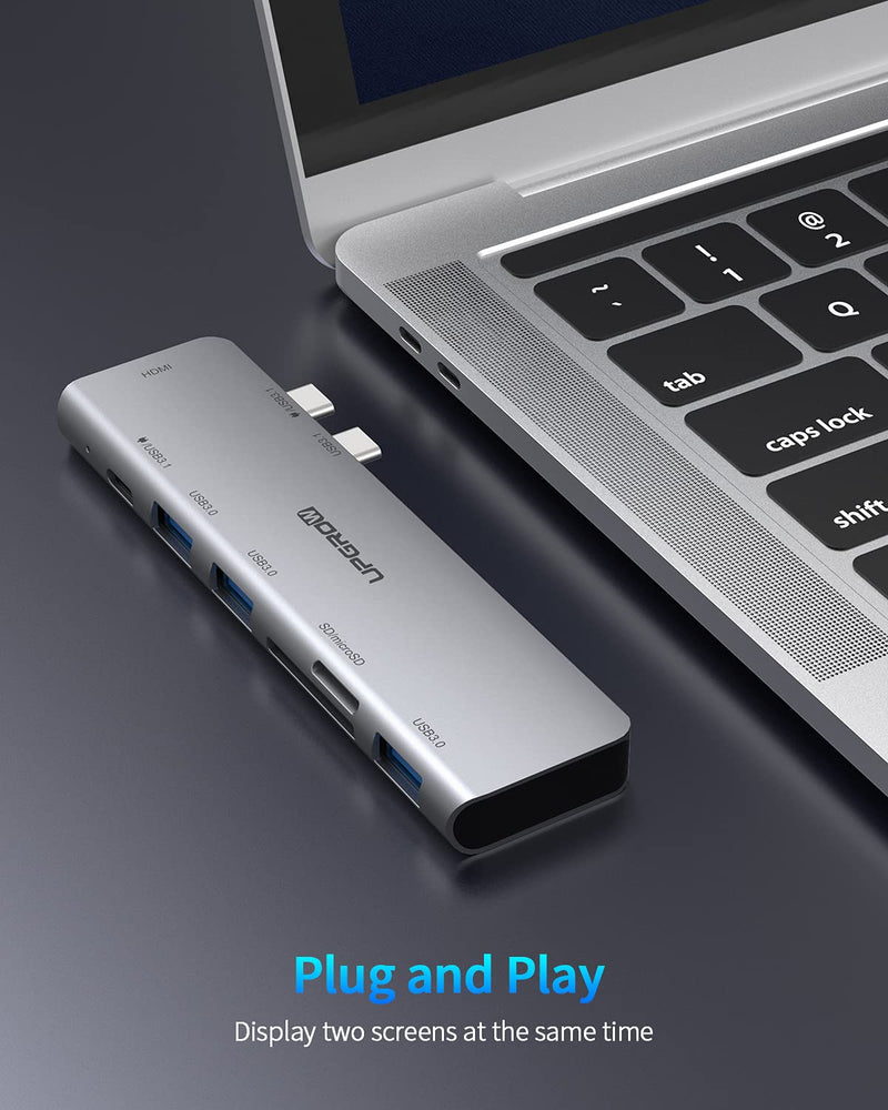 USB C Hub for MacBook, PowerExpand Direct 7-in-2 USB C Adapter Compatible with Thunderbolt 3 USB C Port, 100W Power Delivery, 4K HDMI, USB C and 2 USB A Data Ports, SD and microSD Card Reader 7 in 2 USB-C HUB