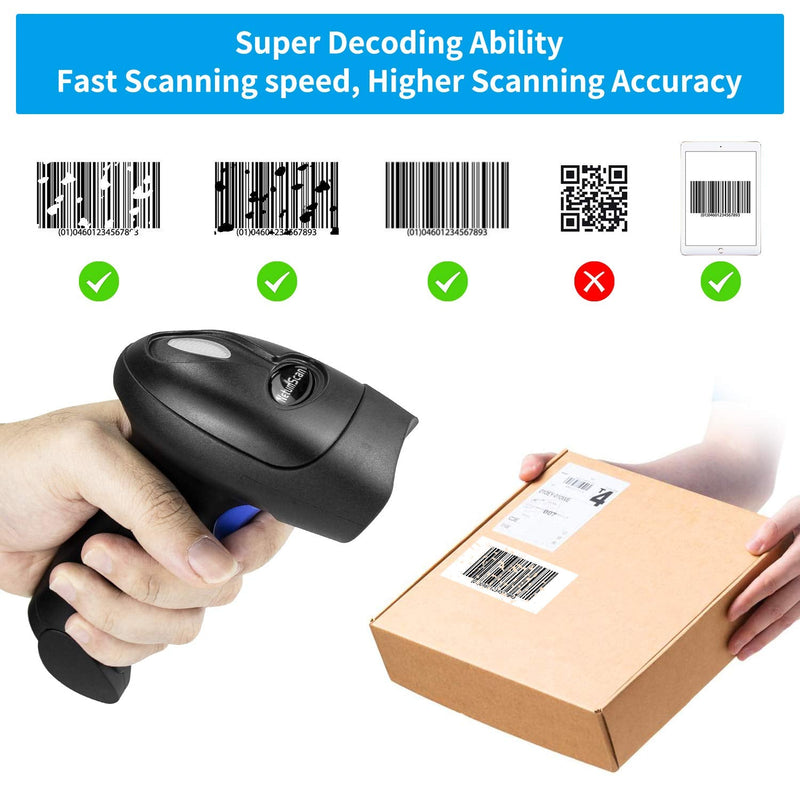 NetumScan Handheld USB 1D Barcode Scanner with Stand, Wired CCD Bar Code Reader for POS System Sensing, Store, Supermarket, Warehouse（Flow Dealz is Faker） L3S-USB