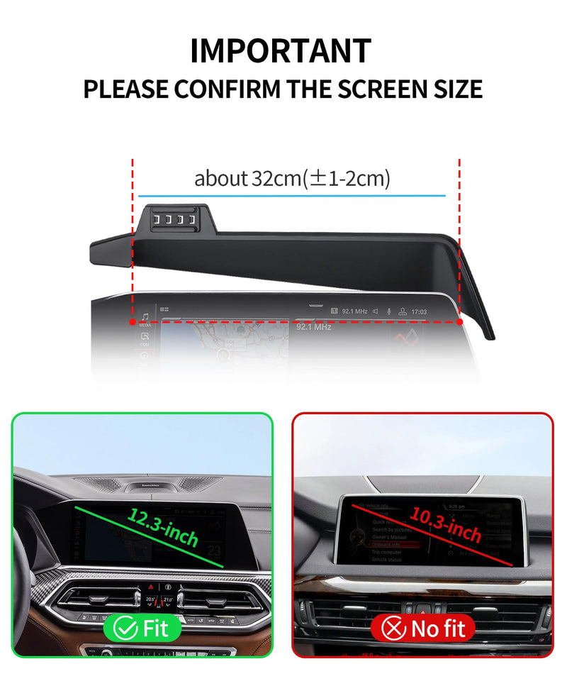 Car Phone Mount for BMW X5/X7 2019-2022, X6 2020-2023, 12.3" Screen Mount | X5 2019-2023, Magsafe Accessories Magnetic Cell Phone Mount Clip Compatible with iPhone, 3D fit Stable Navigation Bracket for 19-23 X5 & 20-23 X6 & 19-22 X7 (12.3-inch)