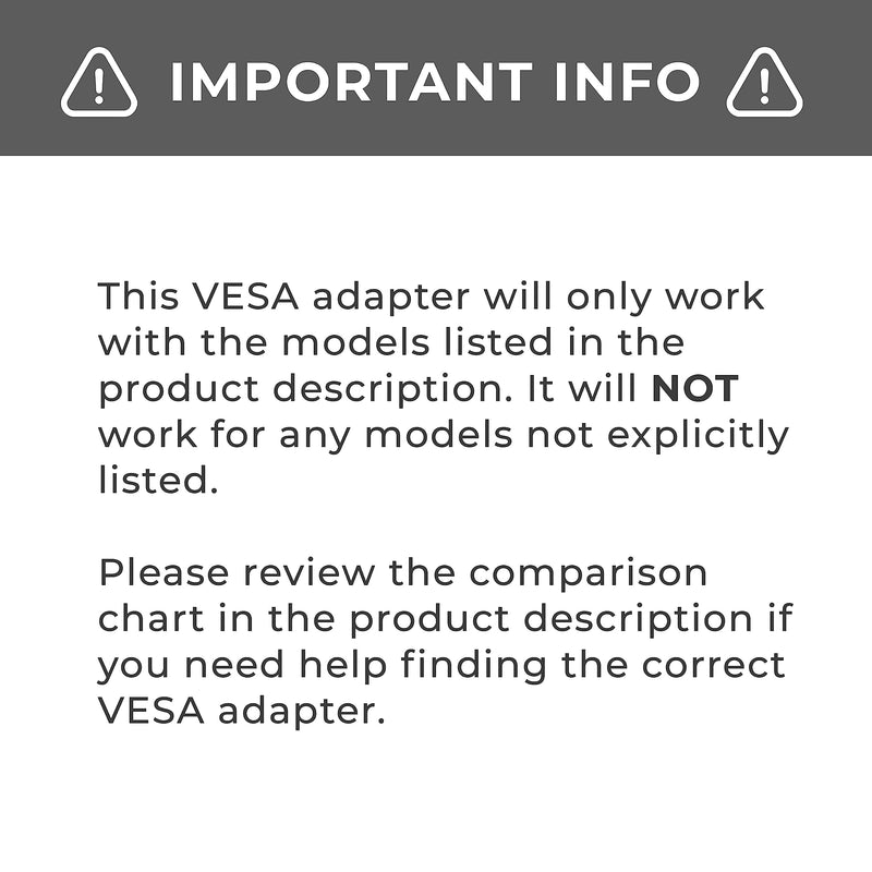 HumanCentric VESA Mount Adapter Bracket for HP Monitors | Compatible with HP 2011x, 2211x, 2311x, 2511x, 2711x (V3), VESA Mount Adapter Bracket