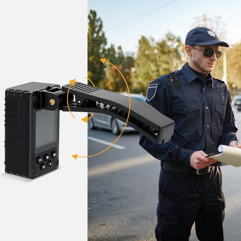[AUSTRALIA] - 1080P Body Camera, 64GB Patrol Police Body Worn Camera with Night Vision, Waterproof Wearable Personal Body cam with Shoulder and Waist Clips, 10h record for Law Enforcement/Sporting Trip 