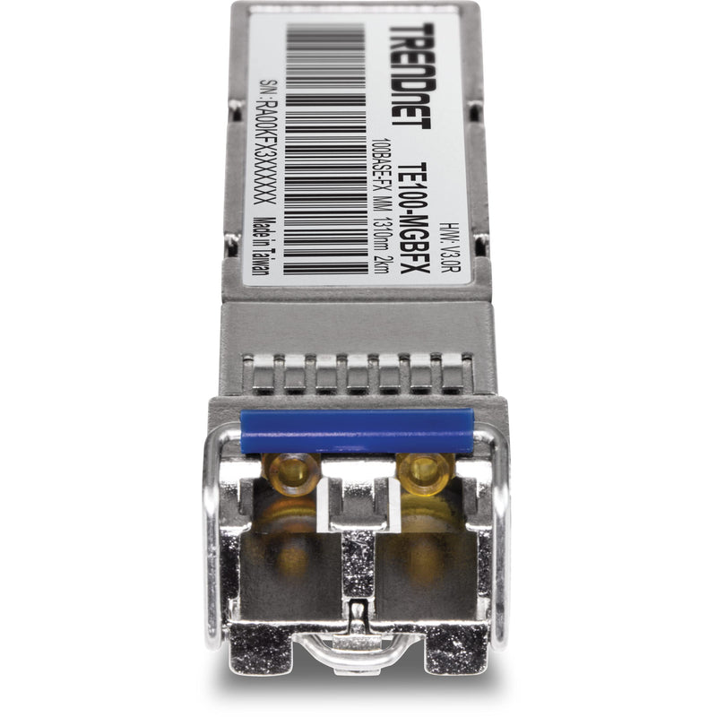TRENDnet SFP to RJ45 100Base-FX Multi-Mode LC Module, TE100-MGBFX | Compatible with Mini-GBIC, Supports 1310 nm, Up to 155 Mbps, Hot-Pluggable, Up to 2 Km (1.2 Miles), Lifetime Protection