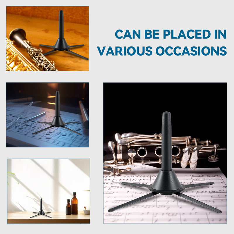 Clarinet Stand Black Portable Clarinet Stand, Professional Foldable Clarinet Stand,4-Leg Support Clarinet Stand,Stable and Scratch-Resistant Clarinet Stand.