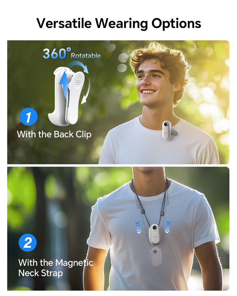 BOBLOV W4 2K Mini Body Camera, Wearable 128GB Camera with 360°Rotatable Clip & Magnetic Clip, 120 Minutes for Recording, Easy to Use and Take for Lecture, Traveling and Outdoors Activities (WT128GB) WT128GB
