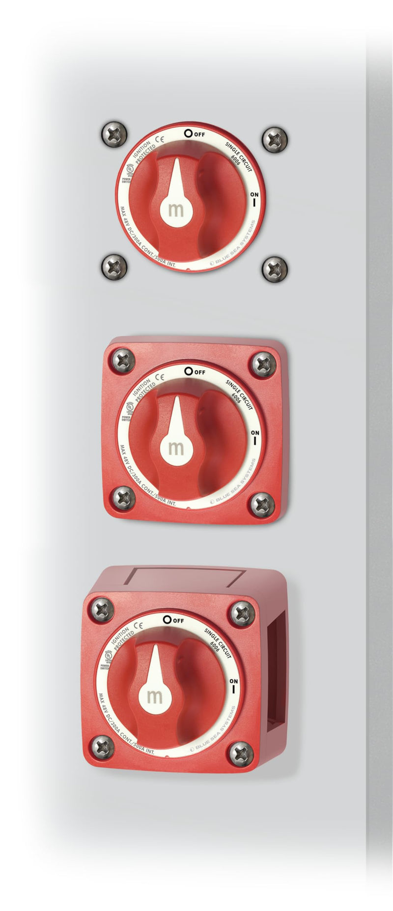 [AUSTRALIA] - Blue Sea Systems On/Off Battery Isolator Switch With Locking Key, Red, 6006 m‑Series One size On-Off w/Knob 