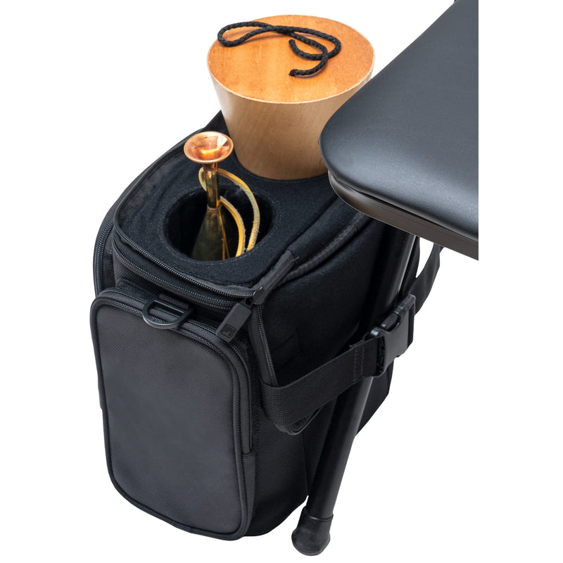 Protec French Horn Double Mute Bag, Modular Wall & Mute Holder, Model M409, Black