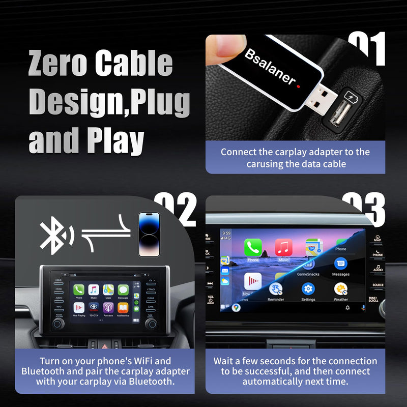 Car TV Mate Pro with Wireless Car Play Adapter, 2 in 1 HDMI Multimedia Adapter