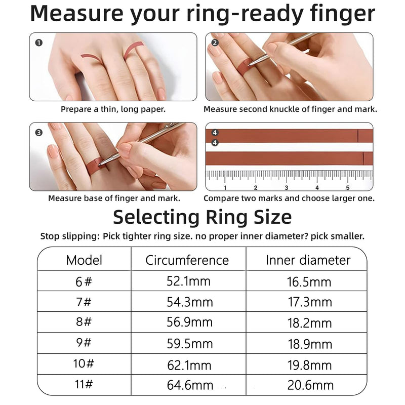 Smart Ring for Women & Men Silver, #10, Waterproof Health Tracker with Heart Rate, Sleep Monitoring, Long Lasting Battery, Fitness Smart Rings for iOS & Android, No Subscription Fee