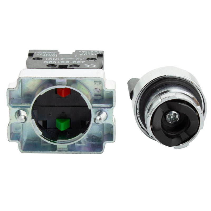 [AUSTRALIA] - Rotary Switch - 2-Position Selector Switch Maintained - 22mm Mounting Hole - Electric NO NC Latching - 220VAC Voltage and 10A Contact Current - (4 Pack) 4 Pack NO/NC 