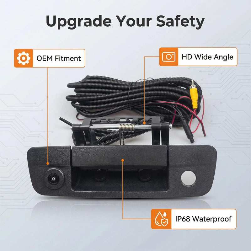 Enhanced Rearview Backup Camera with Tailgate Handle for Dodge Ram Pickup Trucks (2009-2017 Models) | Night Vision · Waterproof Design | Compatible with Ram 1500/2500/3500 Models
