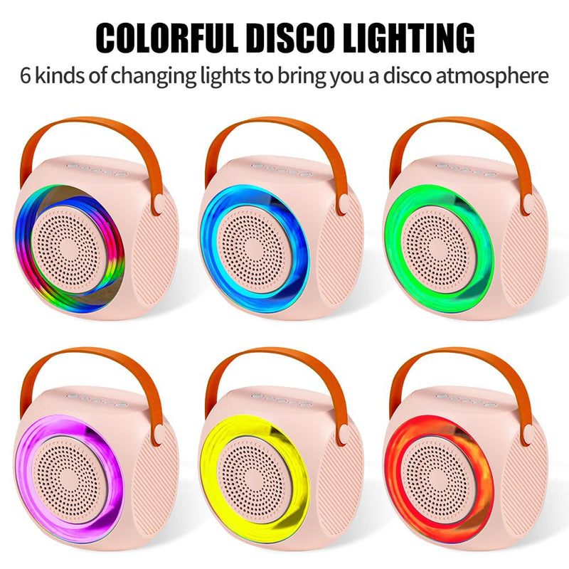 [AUSTRALIA] - Karaoke Machine for Kids,Portable Karaoke Machine with 2 Wireless Microphone with RGB Led Lights Singing Machine Karaoke Speakers Bluetooth with Microphone for Adults,Gifts for Girls and Boys Birthday 