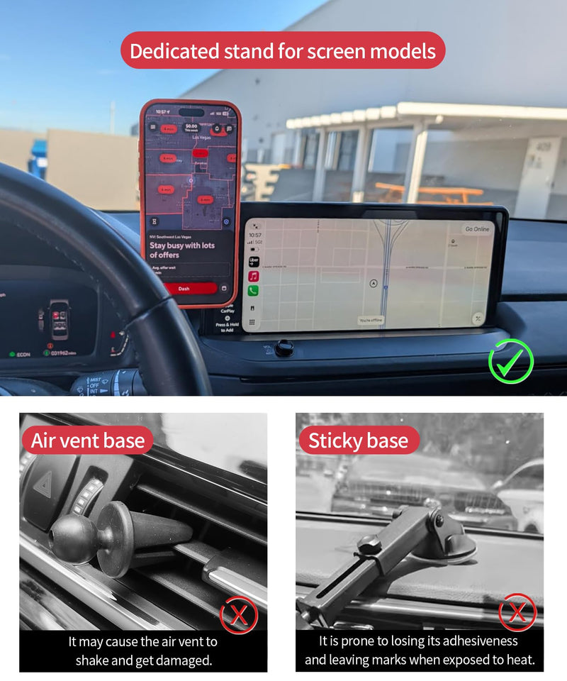 Wireless Charger Car Phone Holder for Honda Accord 2023-2026 12.3" Screen | Auto Clamp Cell Phone Mount Accessories 15W Qi Fast Charging Stand Compatible with iPhone Android,360° Navigation Bracket