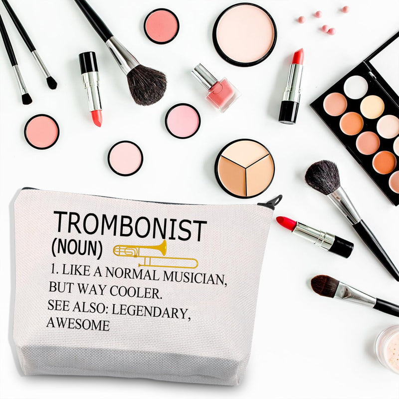 BDPWSS Trombone Player Gift Trombonist Makeup Bag Trombone Musician Gift Music Instrument Gift Orchestra Music Lover Gift (Trombonist noun) Trombonist noun