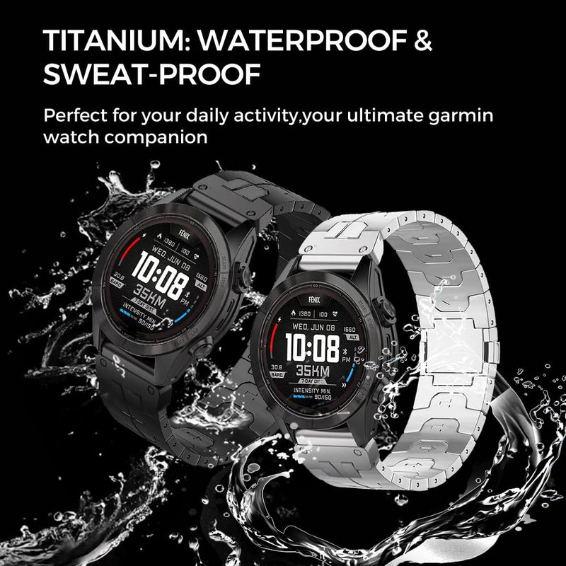 26mm Titanium Magnetic Metal Quick Fit Band Compatible for Tactix 8 51mm/Instinct 3 50mm/Fenix 8 51mm/Fenix 7X Pro,22mm Band for Tactix 8 47mm/Descent G2/Fenix 8 47mm 22mm