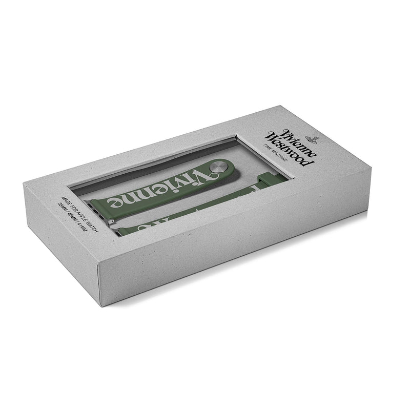 Vivienne Westwood Apple Watch Strap 22mm, designed for compatibility with Apple Watch Sizes 38mm, 40mm, and 41mm, Compatible with Apple Watch Series 9 8 7 6 5 4 3 2 1 SE Replacement Strap Green