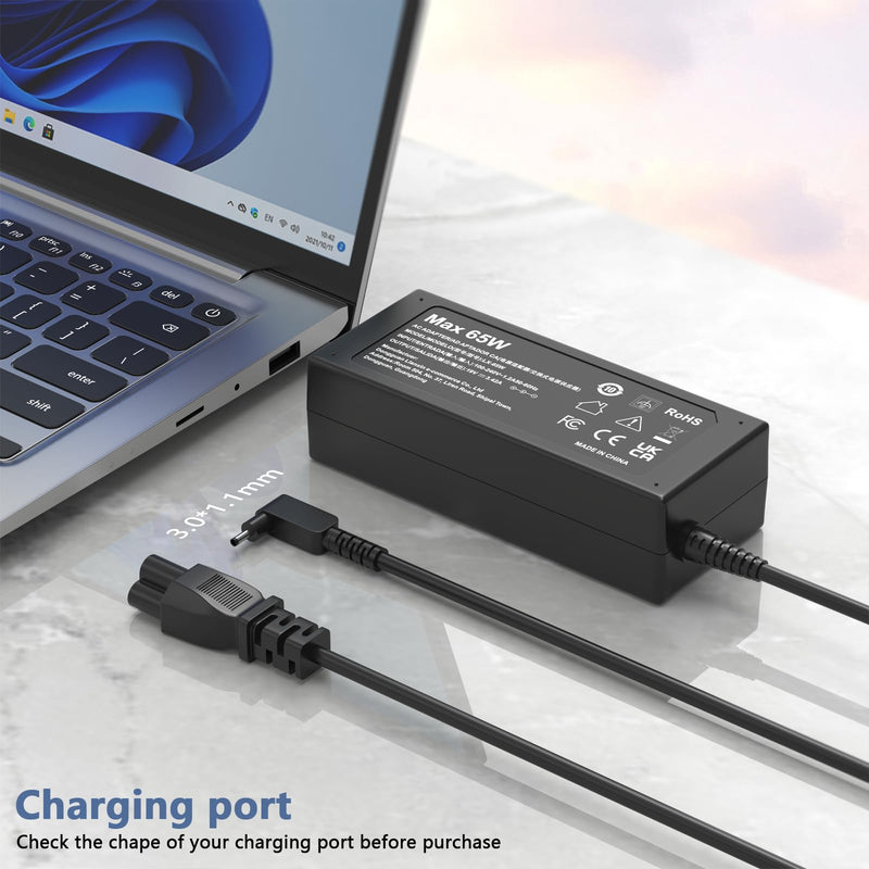 65W Charger for Acer Aspire 3 5 A315-23 A315-35 A315-58 A515-45 A515-54G | for Acer Aspire 5 3 1 A515-54 A515-55 A515-46 A515-56 A515-47 A515-54G-54QQ A515-45-R74Z N20C5 N20C4 N22C6 N15Q8 N15Q9
