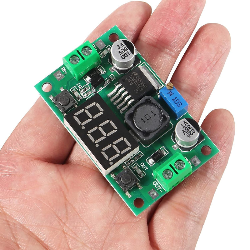 [AUSTRALIA] - RUNCCI-YUN Set of 2 Adjustable DC Step Down Power Supply Converter, 4-40V Input to 1.25-37V Output Voltage Regulator with LED Voltmeter for DIY Arduino 