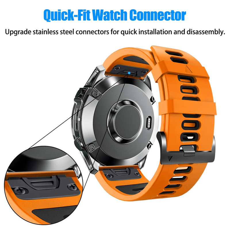 ZPJPPLX 22mm Watch Bands for Fenix E 8 AMOLED 47mm 7 6 Pro 5 plus,Quick fit Strap for quatix 6 7 8 epix Pro tactix 8 AMOLED 47mm/Approach S62 S70/Forerunner 965 970 955 945/Descent G2 G1