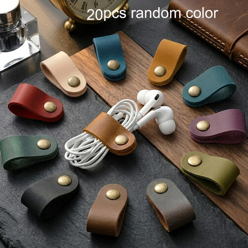 Multi colored cable ribbon, reusable snap on cable manager, suitable for headphone and travel cable management (multicolour,20) Multicolour 20