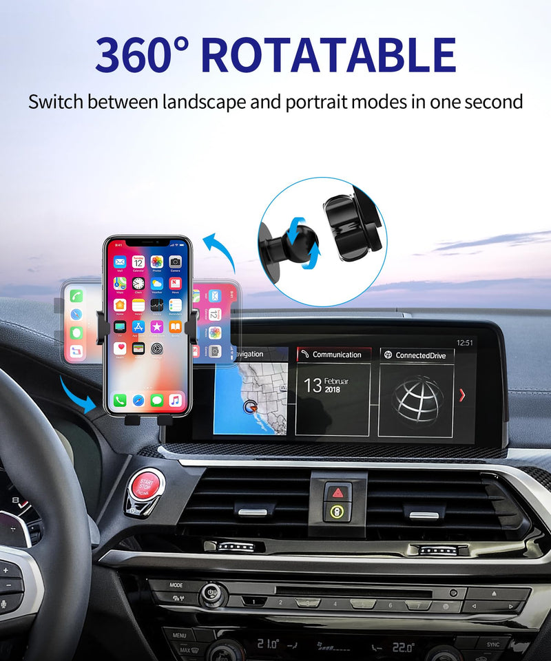 Auto Clamp Car Phone Holder for BMW X3/X4 2019-2021, 10.25/10.3" Screen | Universal Mechanical Clip Cell Phone Mount Accessories Fit iPhone Android,Automobile Cradle GPS Dashboard Navigation Bracket 10.25/10.3-inch for 2018-2021 X3/ 2019-2023 X4
