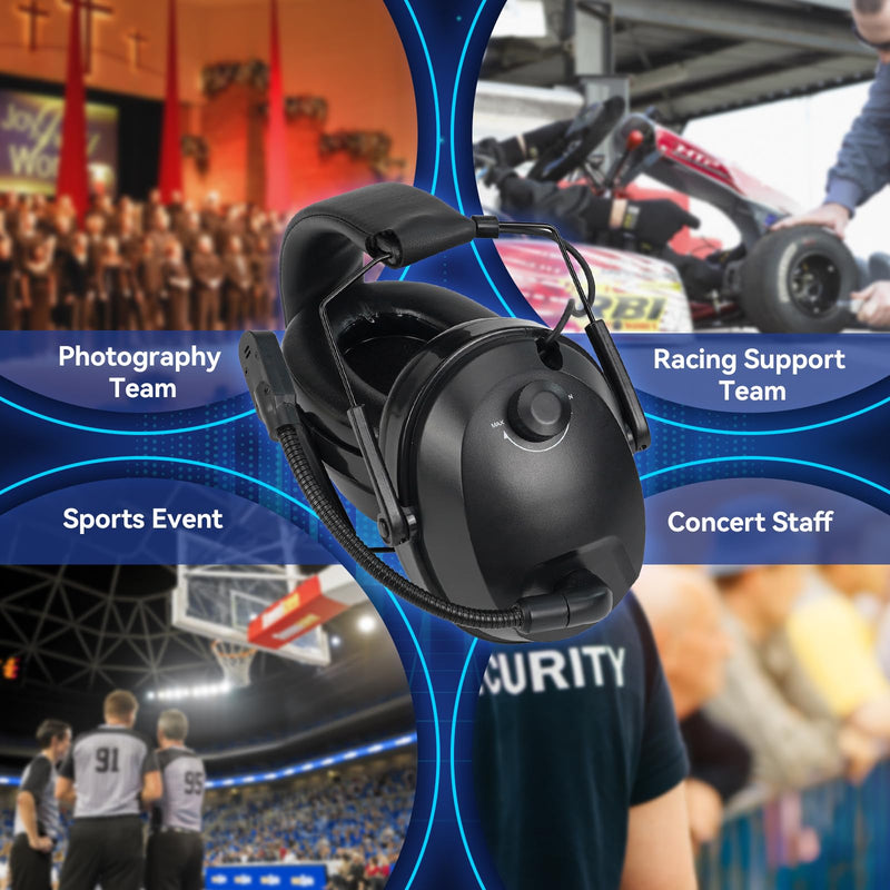 [AUSTRALIA] - Retevis EHK012 Foldable Two Way Radio Headset with Mic,Noise Reduction,Volume Adjust, Compatible with Baofeng UV-5R BF-F8HP PRO AR-5RM Pxton PX-888S, for RT22 RT68 RT86, 2 Way Radio Headset(1 Pack) Physical Noise Reduction 