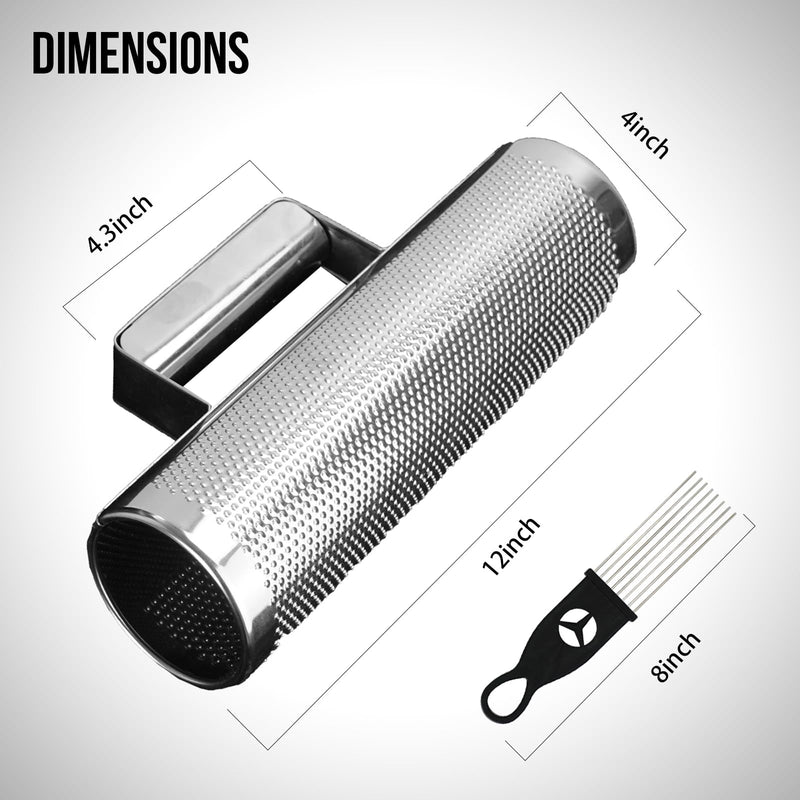 [AUSTRALIA] - Soulmate Stainless Steel 12" 4" with Scraper Guiro Professional Latin Percussion Instrument, Band Accompaniment Musical Training Tool Guiro Shaker 4''x12'' 