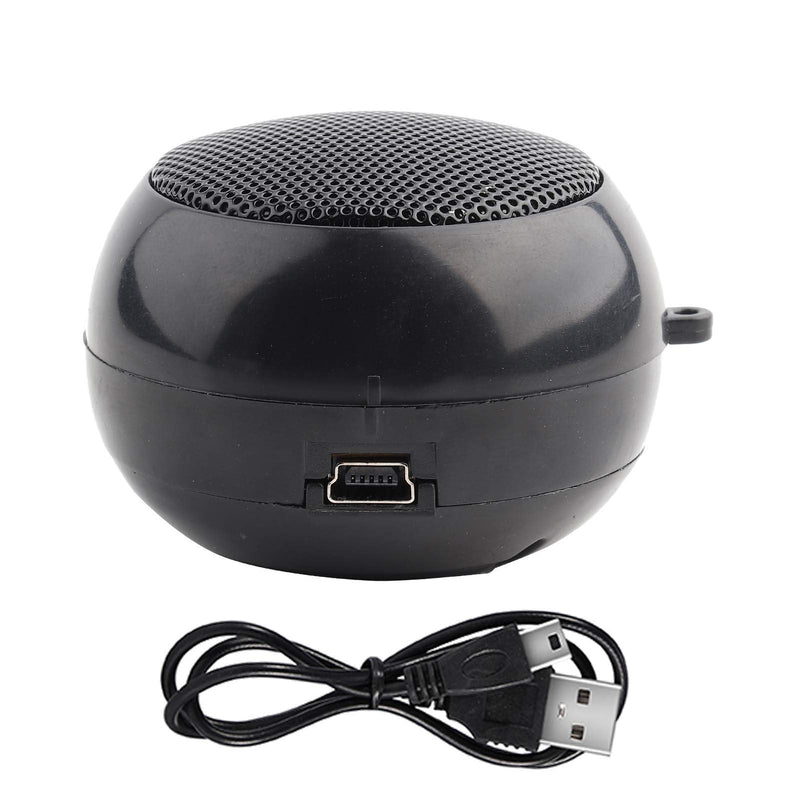 Lightweight Mini Portable Travel 3.5mm Speaker Built-in Battery for Mobile Phone MP3 PC (Black) black