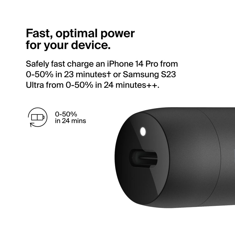 Belkin BoostCharge 30W USB-C Car Charger with 4-Port Extender | USB-C Power Delivery, universal compatibility, for iPhone 16, Galaxy S25, Note series, Nintendo Switch 2