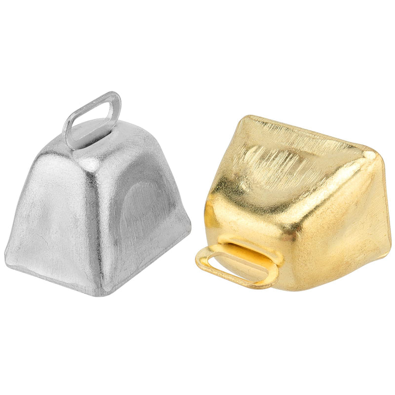 [AUSTRALIA] - KEILEOHO 72 PCS Mini Cow Bells, Metal Cowbell for Crafts, Wind Chimes, Wedding, Parties Decorations, Gold and Silver, 1 Inch 