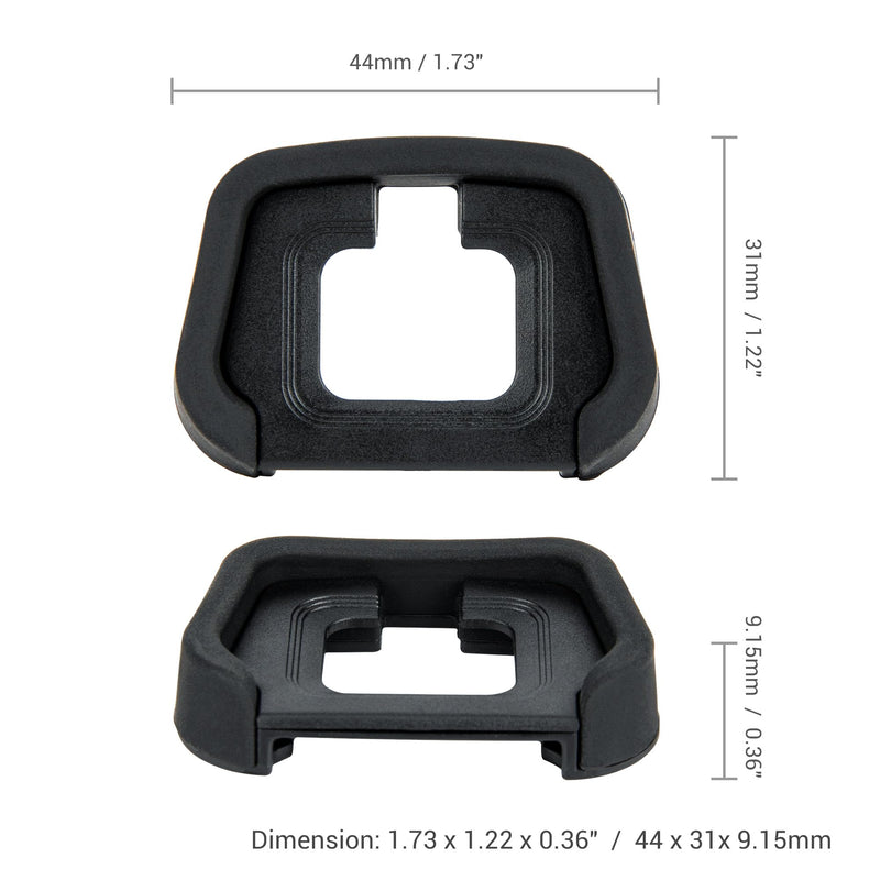JJC Camera Eyecup Eyepiece Viewfinder for Nikon Z7 II Z7 Z6 III Z6 II Z6 Z5 Replaces Nikon DK-29 Eye Cup with Soft Silicone Extended Design-2 Pack