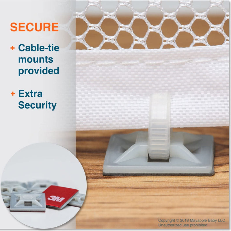 [AUSTRALIA] - Roving Cove Stair Banister Guard 15ft x 3ft, Railing Safety Net for Baby Proofing, Child Safety Stairway Cover, Balcony Mesh Netting, Pearl White 180x36 Inch (Pack of 1) 