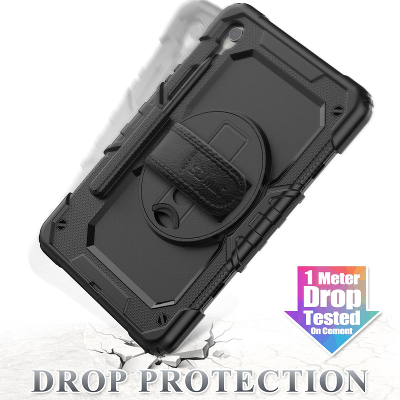 SEYMAC stock for Samsung Galaxy Tab S9/ S9 FE 5G Tablet Case 2023 with Screen Protector Pencil Holder [360 Rotating Hand Strap] &Stand, Drop-Proof Case for Galaxy Tab S9 FE 10.9''/ S9 11'', Black1 case for Galaxy Tab S9 FE 10.9''/S9 11''