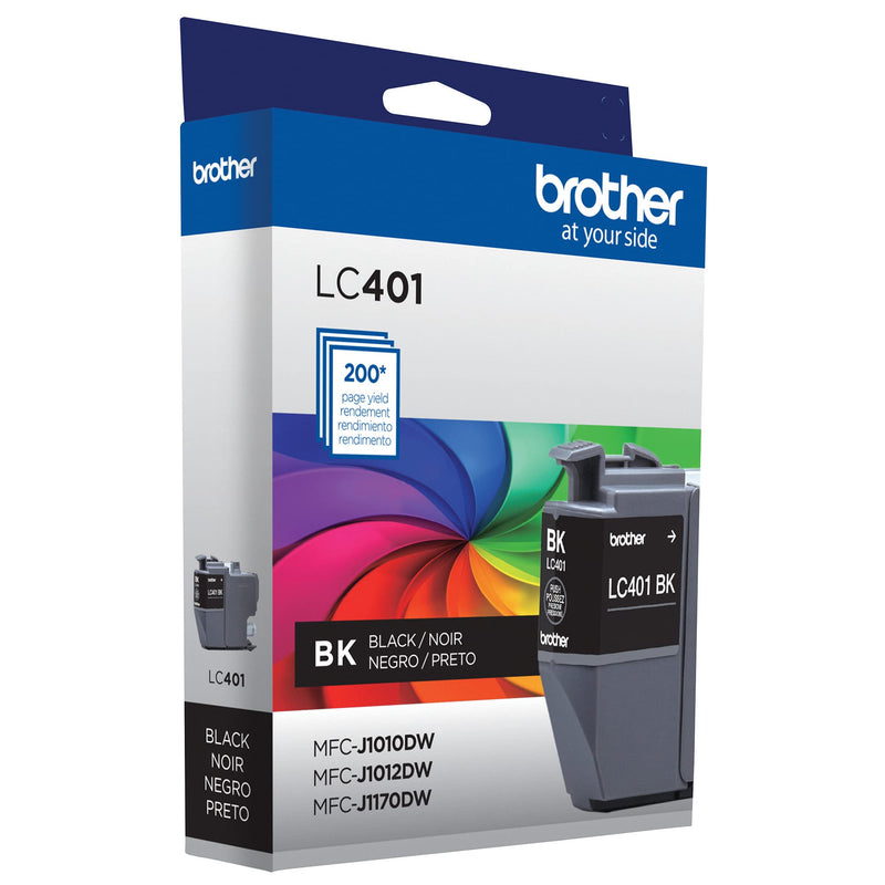 Brother Genuine LC401BK Standard Yield Black Ink Cartridge