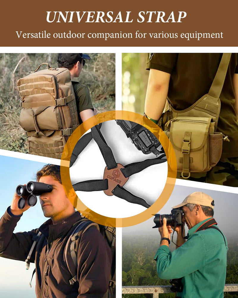 [AUSTRALIA] - Binocular Harness Strap, Binocular Harness for Birding, X-shaped Decompression Binocular Strap Brown 