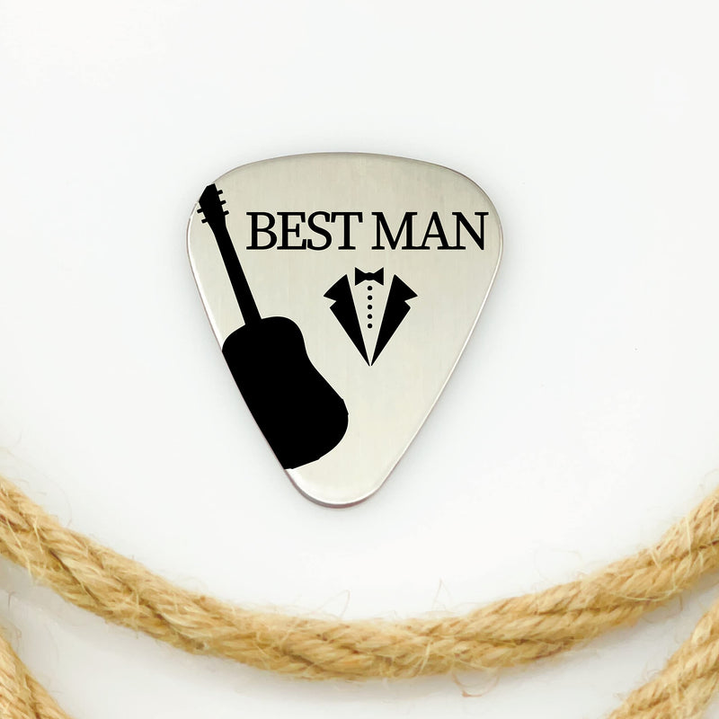 Best Man Guitar Pick Wedding Party Gift Idea Family Friend Best Man Gift Christmas Birthday Gift Idea Best Man Guitar Pick FBA-WEDDING-PICK (Best Man)
