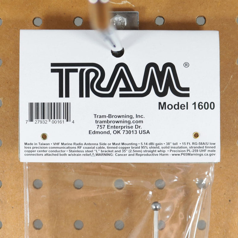 Tram 1600-HC Pretuned 35-Inch VHF Fiberglass Antenna with RG58 Cable and PL-259 Connectors