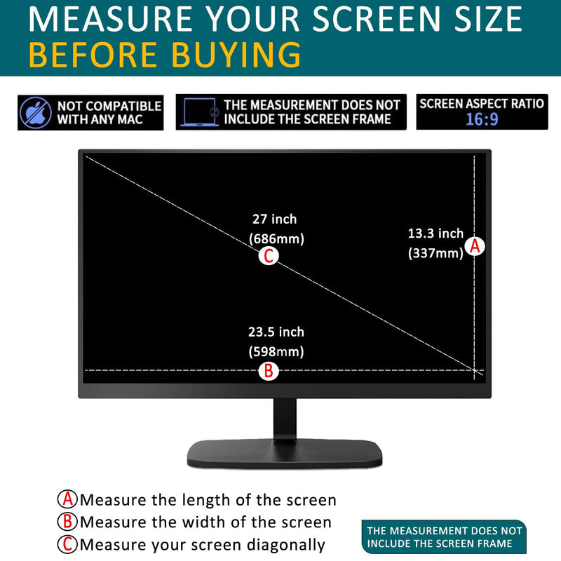 YINOVEEN 27 inch Screen Protector | Amazon Basics 27 inch, Anti Blue Light
