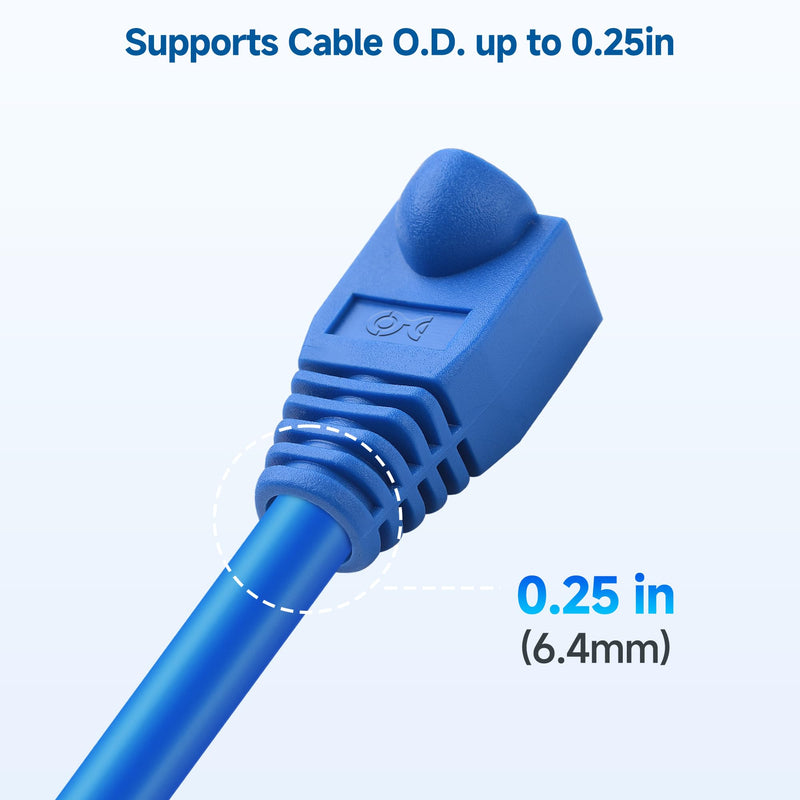 Cable Matters 1 50-Pack Cat 6 Pass Through RJ45 Connectors 2 200-Pack Cat6 / Cat5e RJ45 Strain Relief Boots 3 Modular RJ45 Crimp Tool for Pass-Through Connectors