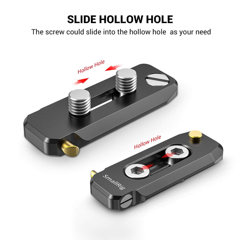 SMALLRIG Universal Low-Profile Quick Release NATO Rail Safety Rail 50mm/2inches Long with 1/4'' Screws for NATO Handle Camera Cage EVF Mount – BUN2468 50 mm