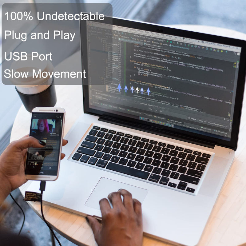 Mouse Jiggler Mouse Mover Wiggler Undetectable Shaker USB Port for Computer Laptop, Keeps PC Awake, Simulate Mouse Movement to Prevent Computer Laptop Entering Sleep, No Software Plug-and-Play