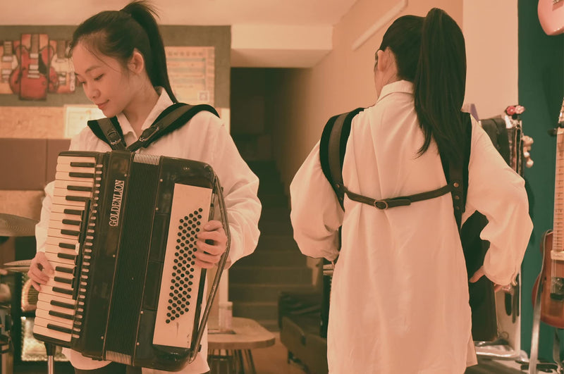 [AUSTRALIA] - Accordion Harness Straps, Adjustable Shoulder Belts Straps for Accordions, Thickened Synthetic Leather 