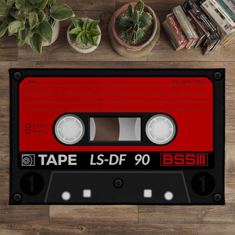 keepcute Audio Cassette Tape Record Area Rug Non-Slip Floor Mat Bedroom Carpets Rugs for Living Room Bedroom Offices, Home Decor 2' x 3' 2' x 3' (Rectangular)